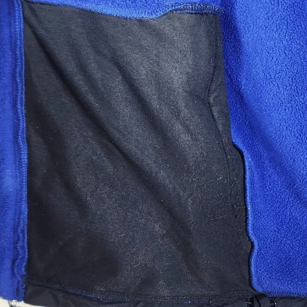 The North Face Men's Denali Vintage Blue Black Sz Medium Full Zip Fleece Vest